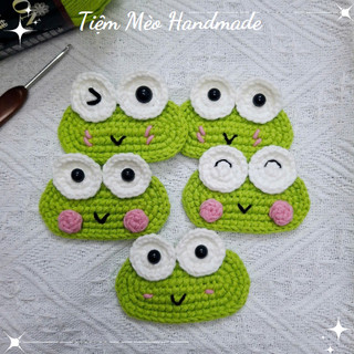 [Ảnh Thật + Sẵn Hàng] Kẹp Tóc Len Ếch Handmade