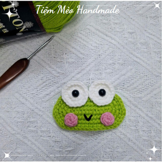 [Ảnh Thật + Sẵn Hàng] Kẹp Tóc Len Ếch Handmade