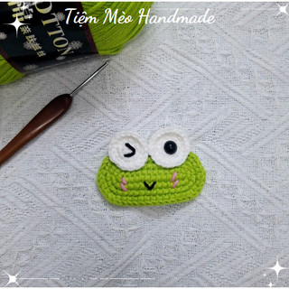 [Ảnh Thật + Sẵn Hàng] Kẹp Tóc Len Ếch Handmade