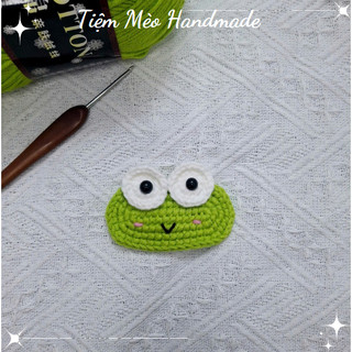 [Ảnh Thật + Sẵn Hàng] Kẹp Tóc Len Ếch Handmade