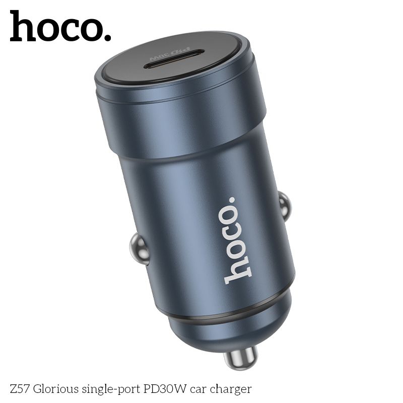tẩu sạc nhanh ô tô Z57, xe hơi Hoco 1 cổng Type-C 30W