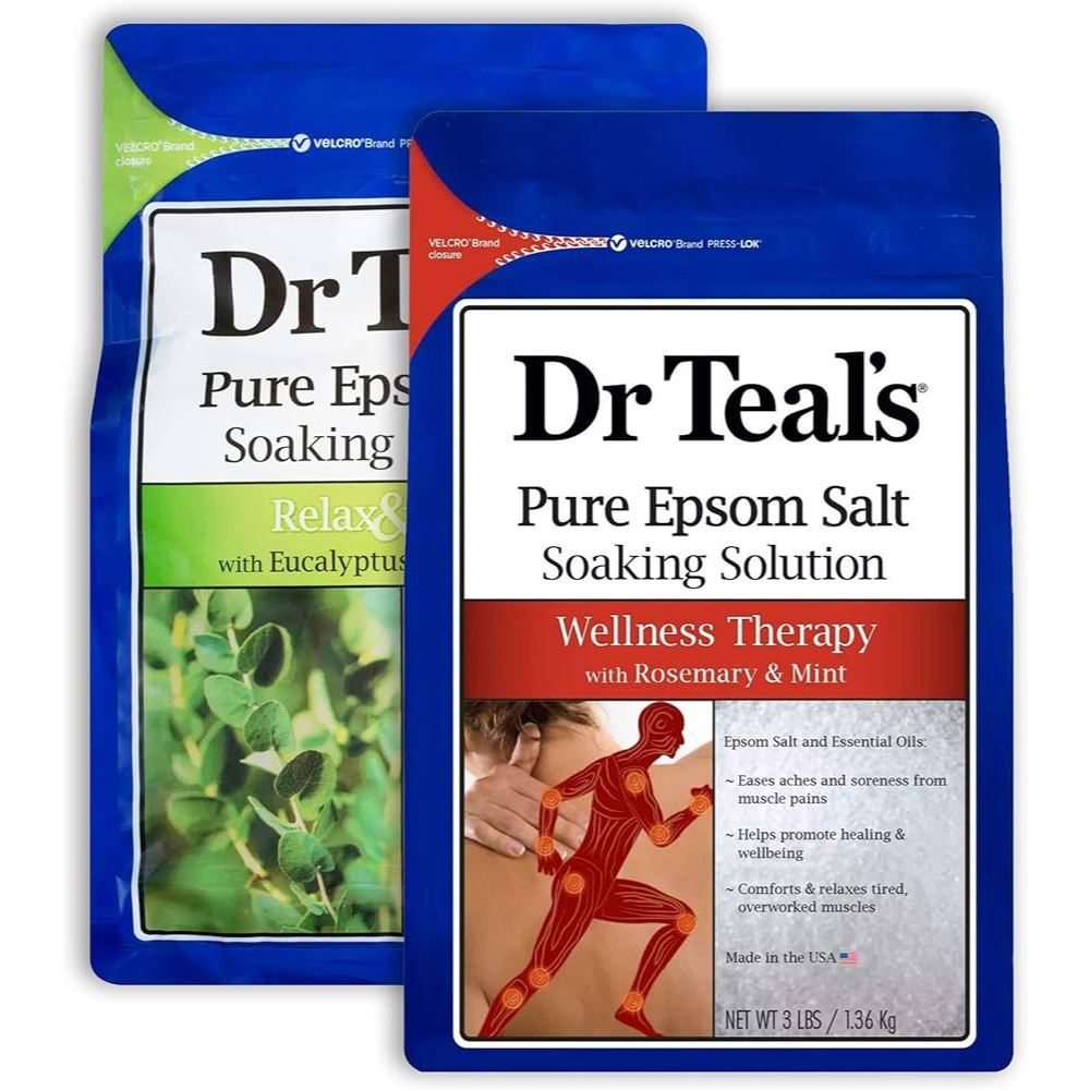 Muối tắm giảm đau nhức Epsom salt Dr Teal's Wellness Therapy/ Therapeutic Soak Eases Aches & Pains