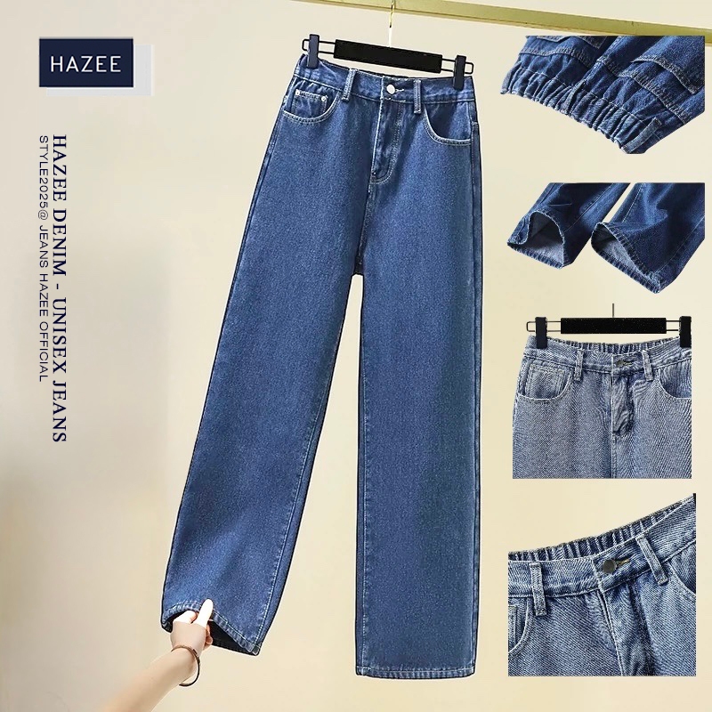 Quần Jean Nam HAZEE – Cạp Khóa + Chun Eo Thoải Mái, Cực Đẹp phom rộng Style 2026