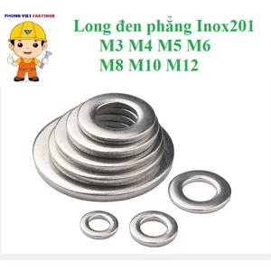 10 cái M3-M12 long đen phẳng inox201 M3-M12