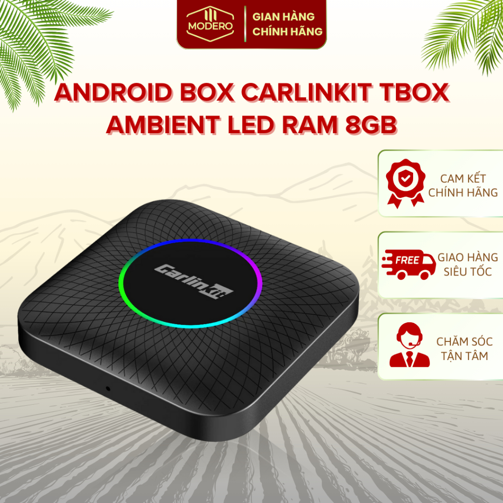 Android Box Carlinkit Tbox Ambient Led, Kết Nối Carplay Android 13 ...