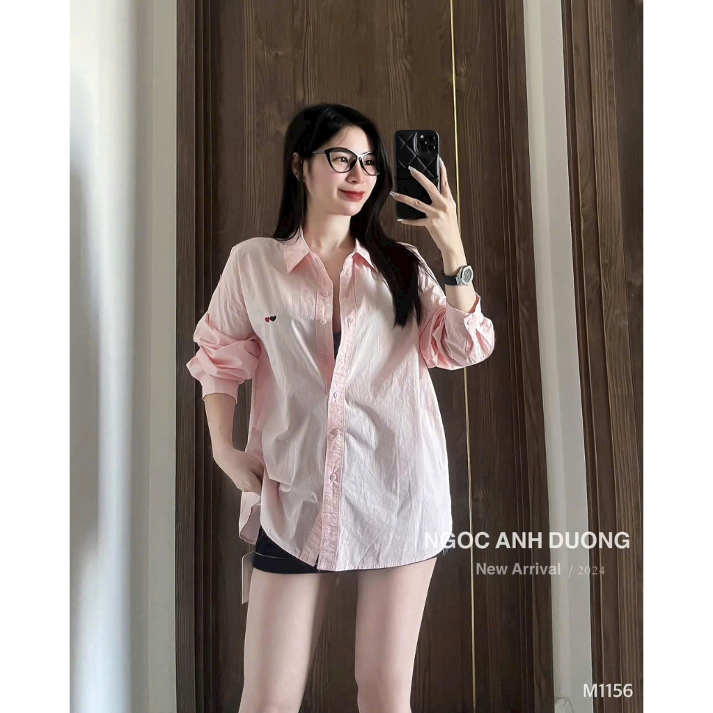 áo dài tay thô mềm gemy.official thêu tym kiểu hàn quốc 3 màu dễ phối đồ