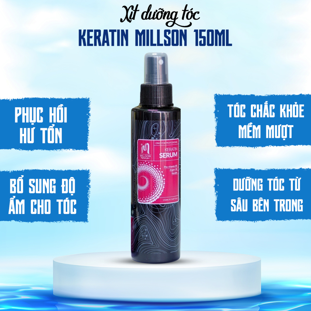 Xịt Dưỡng Tóc Phục Hồi Keratin Millson 150ml Chăm Sóc Tóc Chắc khỏe ...
