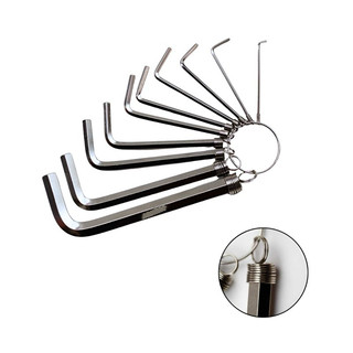 Bộ móc khóa lục giác chữ L KAPUSI K-0834, 10 cây cỡ từ 1,5 - 10mm thép CR-V