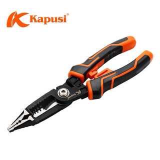 Kìm cắt tuốt dây điện đa năng KAPUSI K-9102 Nhật Bản 210mm 6 trong 1 kẹp-cắt-vặn-tuốt dây, Bh 12 tháng