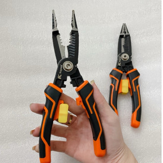 Kìm cắt tuốt dây điện đa năng KAPUSI K-9102 Nhật Bản 210mm 6 trong 1 kẹp-cắt-vặn-tuốt dây, Bh 12 tháng