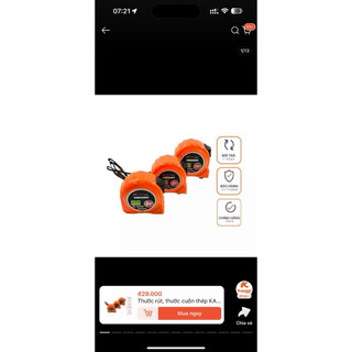 Thước rút, thước cuộn thép KAPUSI Nhật Bản, vỏ chống sốc, số sắc nét, 2 chế độ, Bh 12 thángKouritsu Official Store