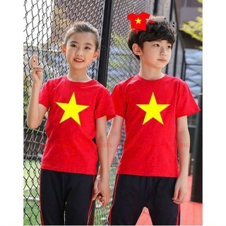 [6kg-75kg.]Áo thun đỏ sao vàng cho bé .Vải mịn