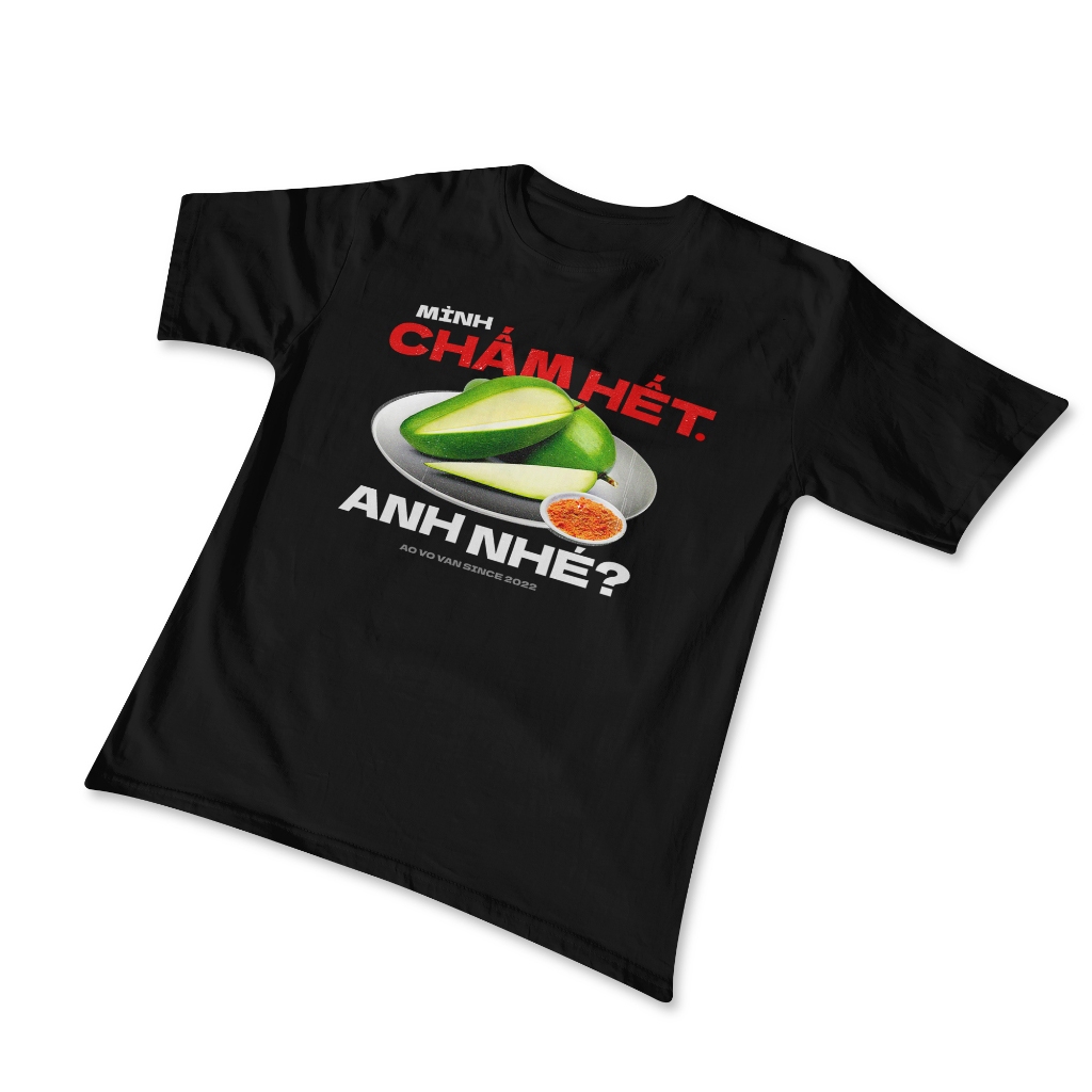 Áo thun unisex in chữ MÌNH CHẤM HẾT ANH NHÉ / Em Nhé áo phông chất cotton thoáng mát mềm mịn phù hợp cho mùa hè TA269