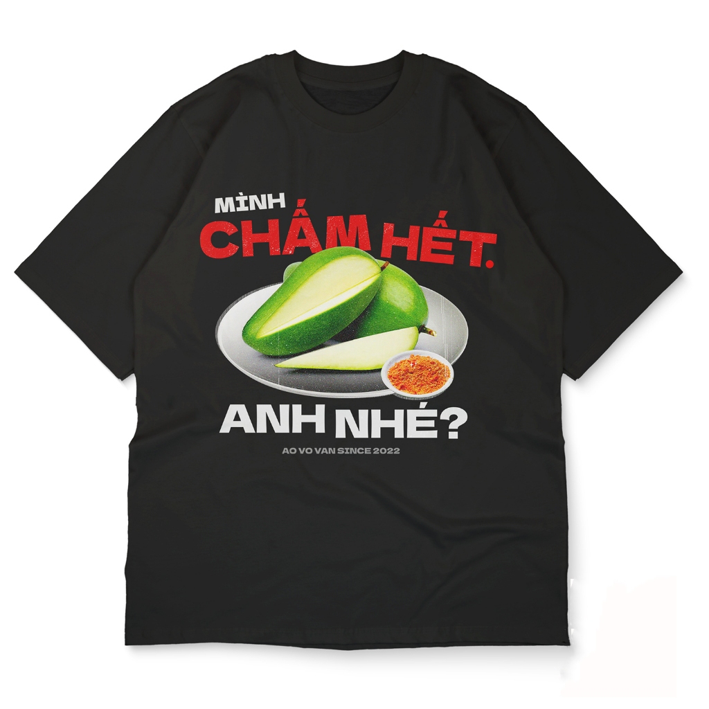Áo thun unisex in chữ MÌNH CHẤM HẾT ANH NHÉ / Em Nhé áo phông chất cotton thoáng mát mềm mịn phù hợp cho mùa hè TA269