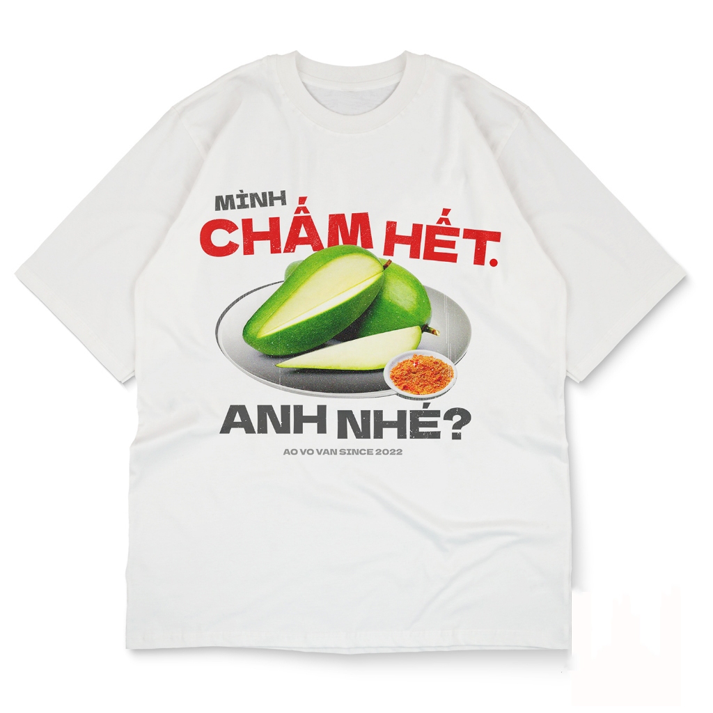 Áo thun unisex in chữ MÌNH CHẤM HẾT ANH NHÉ / Em Nhé áo phông chất cotton thoáng mát mềm mịn phù hợp cho mùa hè TA269