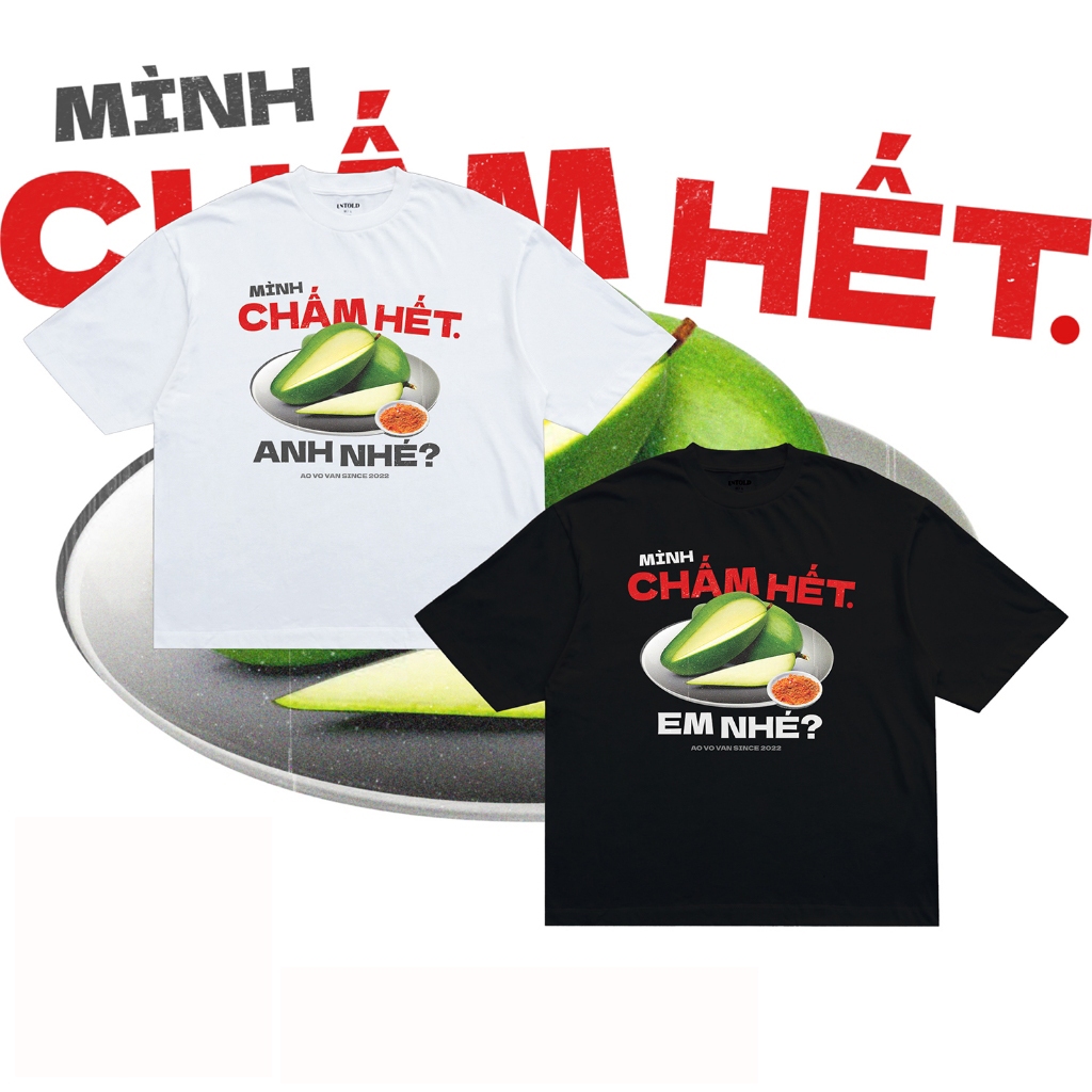 Áo thun unisex in chữ MÌNH CHẤM HẾT ANH NHÉ / Em Nhé áo phông chất cotton thoáng mát mềm mịn phù hợp cho mùa hè TA269