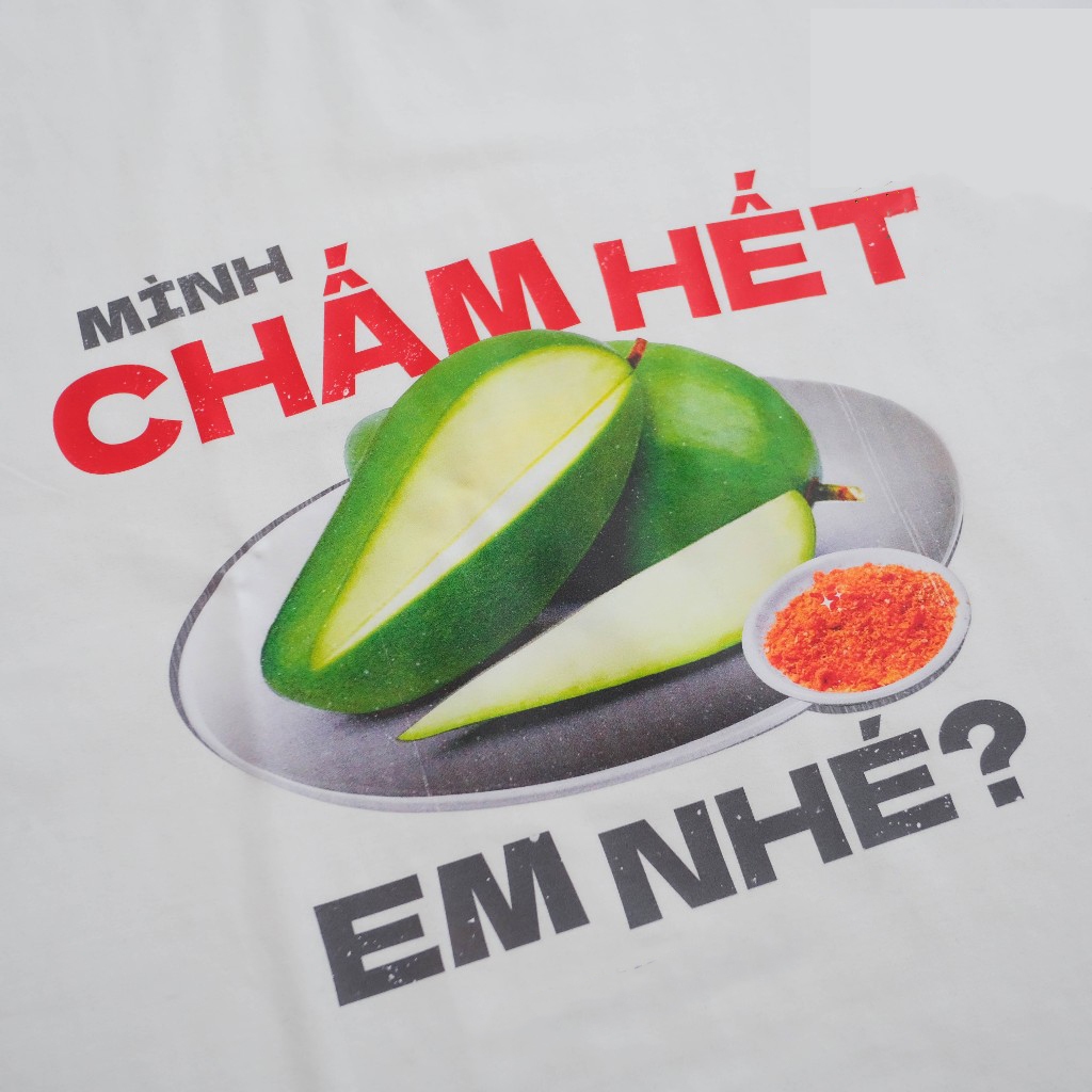 Áo thun unisex in chữ MÌNH CHẤM HẾT ANH NHÉ / Em Nhé áo phông chất cotton thoáng mát mềm mịn phù hợp cho mùa hè TA269