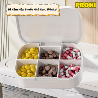 Hộp Đựng Thuốc Y Tế Gia Đình Proki, Cấp Cứu, Có Nắp, Nhiều Ngăn, Tiện Lợi Dễ Mang Di Du Lịch