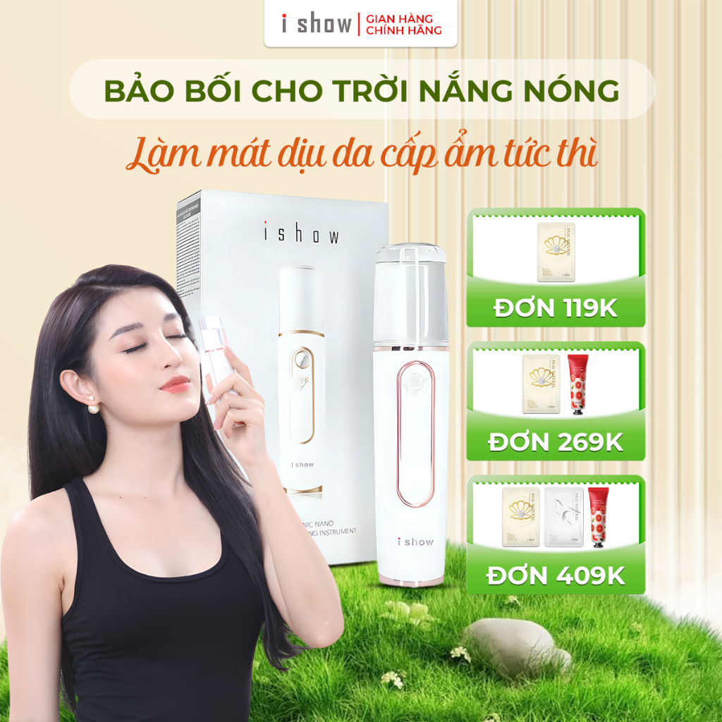 Ảnh Máy Phun Khoáng Tạo Ion I SHOW Cấp Ẩm Đưa Dưỡng Chất Thấm Sâu Vào Da Giúp Da Ngậm Nước Và Ẩm Mịn 1