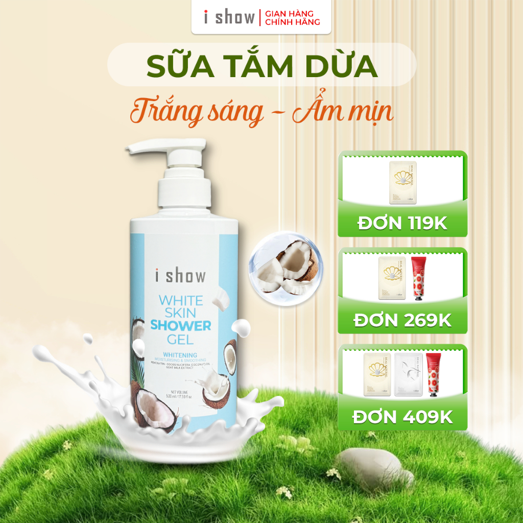Ảnh Sữa Tắm Dưỡng Trắng I SHOW Cấp Ẩm Mịn Màng Làm Săn Chắc Làn Da -  iShow White Skin Shower Gel 500ml 1