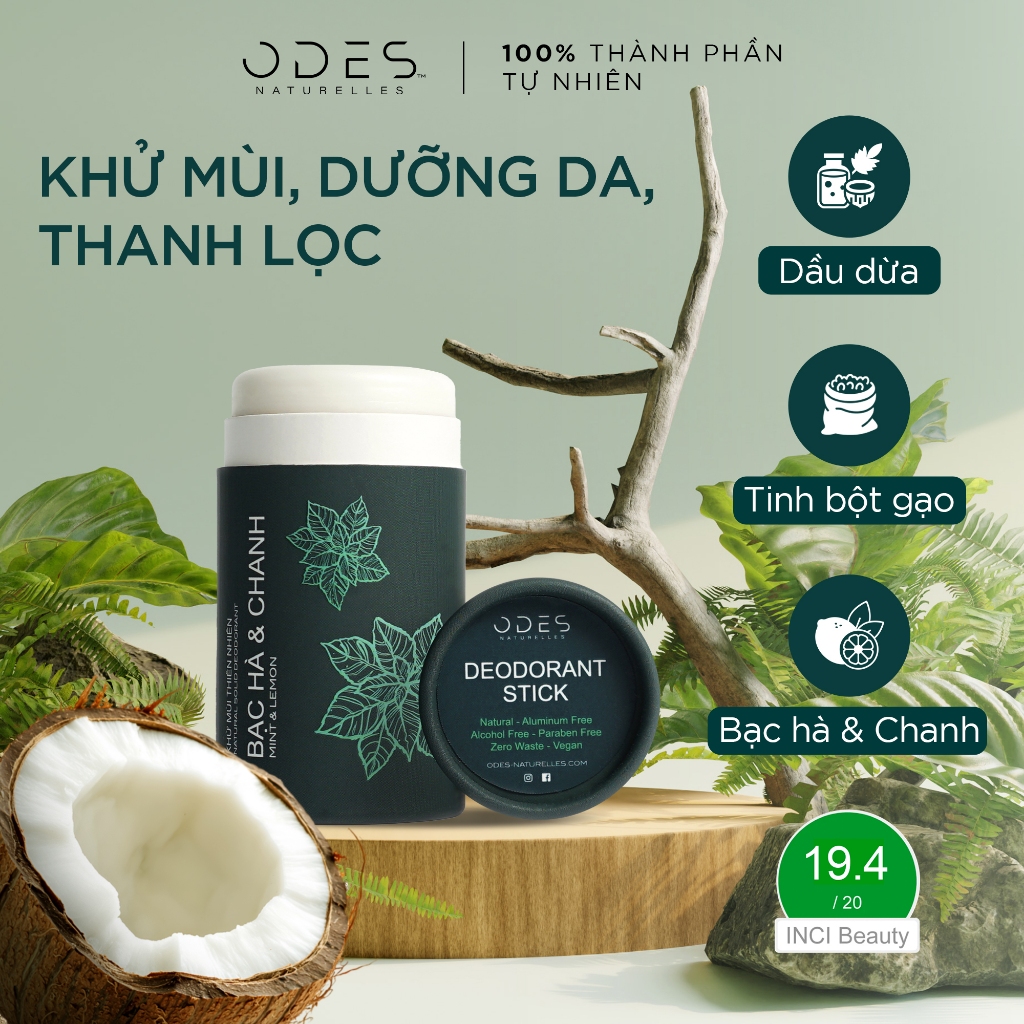 Thiết kế của Lăn Sáp Khử Mùi Odes Cao Cấp
