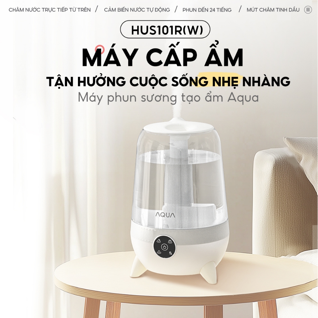 Ảnh Máy phun sương tạo ẩm AQUA HUS101R 3.5L có khay khuếch tán tinh dầu, phun sương cấp ẩm 2
