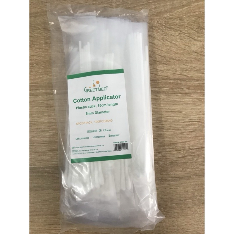 Que gòn xét nghiệm tiệt trùng đầu nhỏ ( bịch 100 cây)