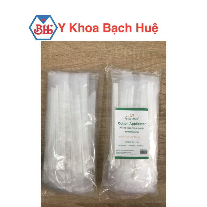 Que gòn xét nghiệm tiệt trùng đầu nhỏ ( bịch 100 cây)