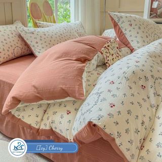 Bộ chăn ga gối Cloudy M2T Bedding đáng yêu chăn ga Hàn Quốc miễn phí bo chun drap ga giường