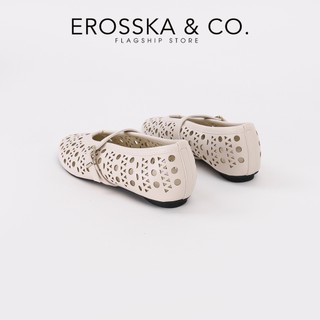 Erosska - Giày búp bê nữ lưới quai ngang phối khóa kiểu dáng basic màu xanh - EL116