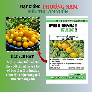 20 Hạt - Hạt Giống Cà Chua Bi Vàng Lùn Phương Nam