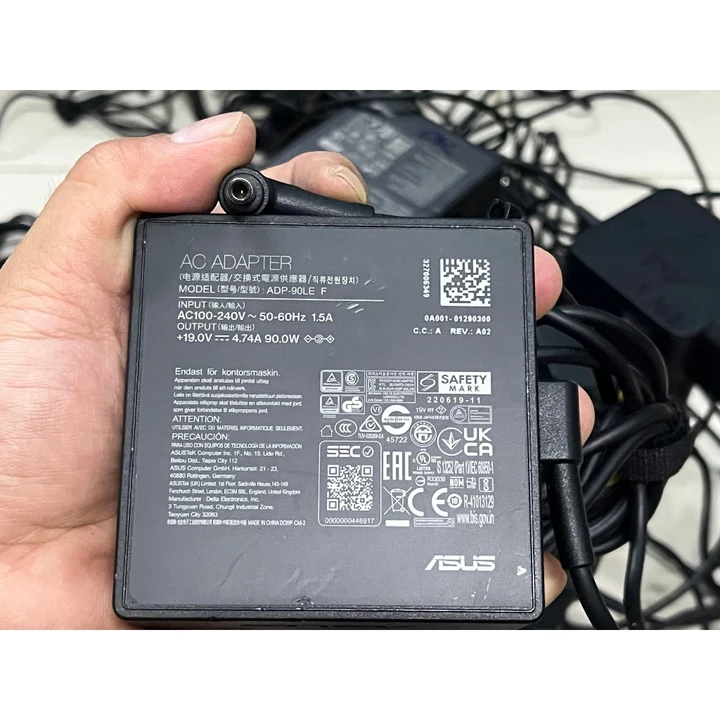 sạc laptop Asus 90W chân kim bé ( đầu nhỏ ở trong có kim ) adp-90le b , cho các modem đời mới Hàng cũ , zin bóc máy