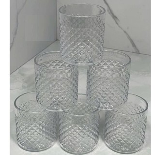 Cốc nhựa nguyên sinh tròn kim cương chịu nhiệt cực tốt dung tích 260ml uống nước trong suốt