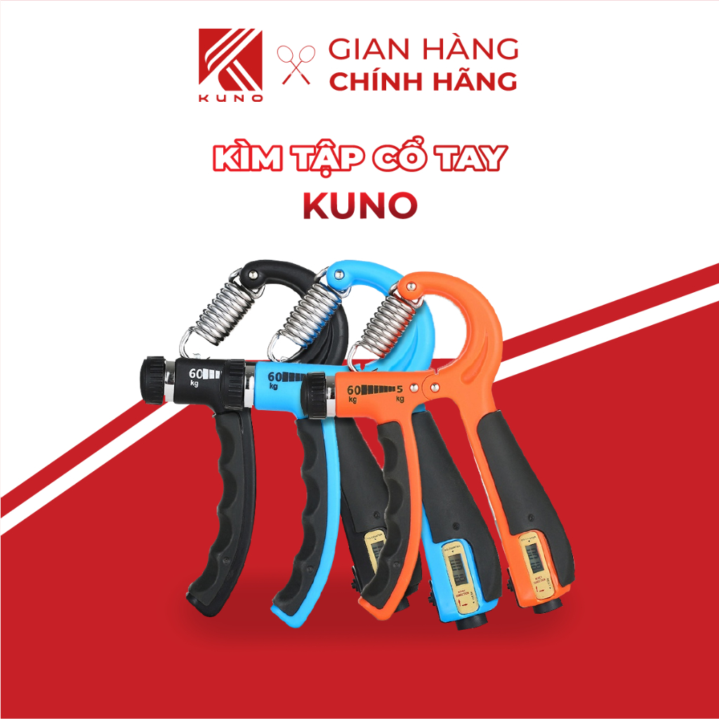 Ảnh Kìm Bóp Tập Cơ Tay KUNO SPORT Bản Đếm Số Điện Tử Lực 5-60KG 1