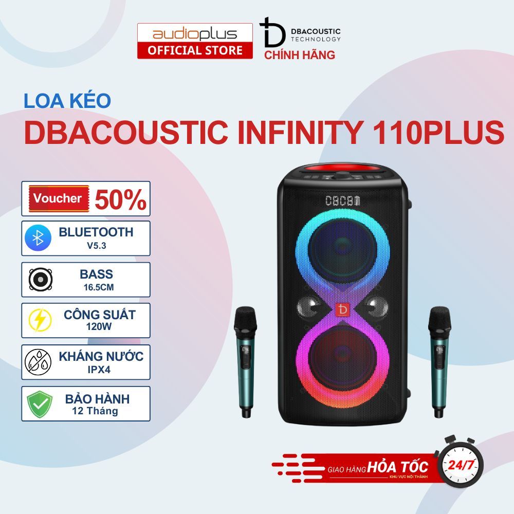Loa kéo INFINITY 110Plus - Công suất 120W - Bass 16.5cm - Đèn RGB đa ...