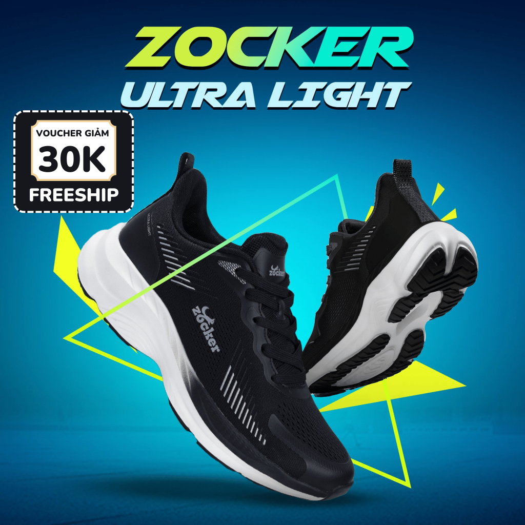 Giày chạy bộ Zocker Ultra Light chính hãng đủ 4 màu nổi bật, cực êm ...