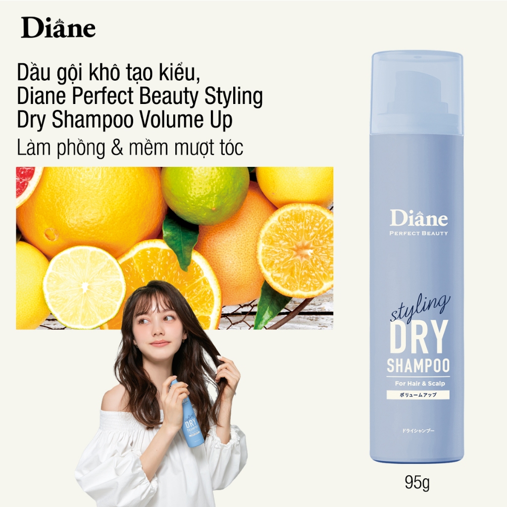 Ảnh Dầu Gội Khô Tạo Kiểu Làm Phồng Mềm Mượt Tóc Diane Perfect Beauty Styling Dry Shampoo Volume Up 95g 1