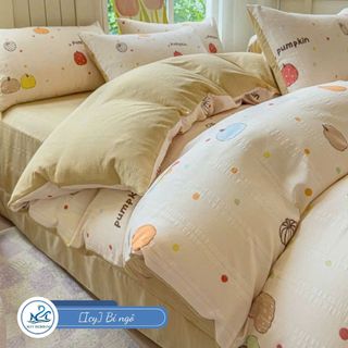 Bộ chăn ga gối Cloudy  M2T bedding, vỏ chăn, drap ga giường và 2 vỏ gối