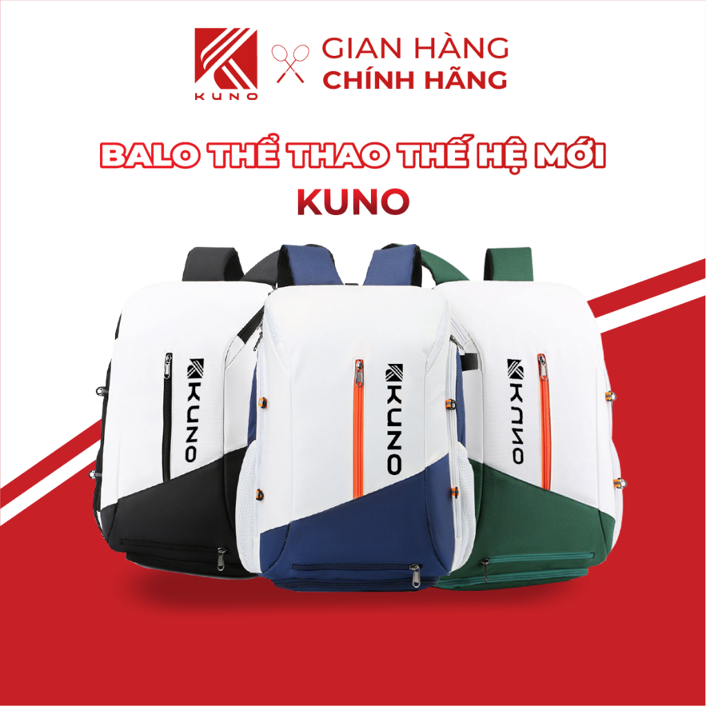 Ảnh Balo thể thao Kuno cải tiến mới, sử dụng thể thao cầu lông, tennis, bóng rổ, thời trang đa năng chống thấm nước - BN03 1