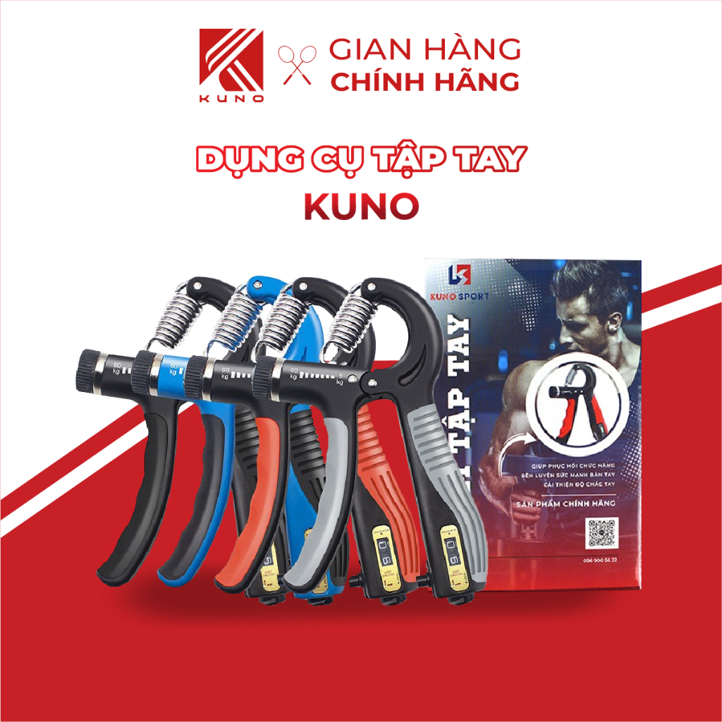 Ảnh Kìm bóp tập cơ tay KUNO kìm tập tay chữ R tập cơ bàn tay cẳng tay, phù hợp chơi thể thao, tập gym, chỉnh lực 5 - 60kg 1