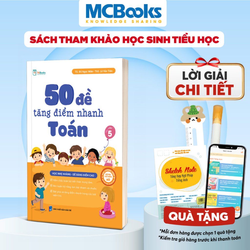 Sách - 50 Đề Tăng Điểm Nhanh Toán Lớp 5
