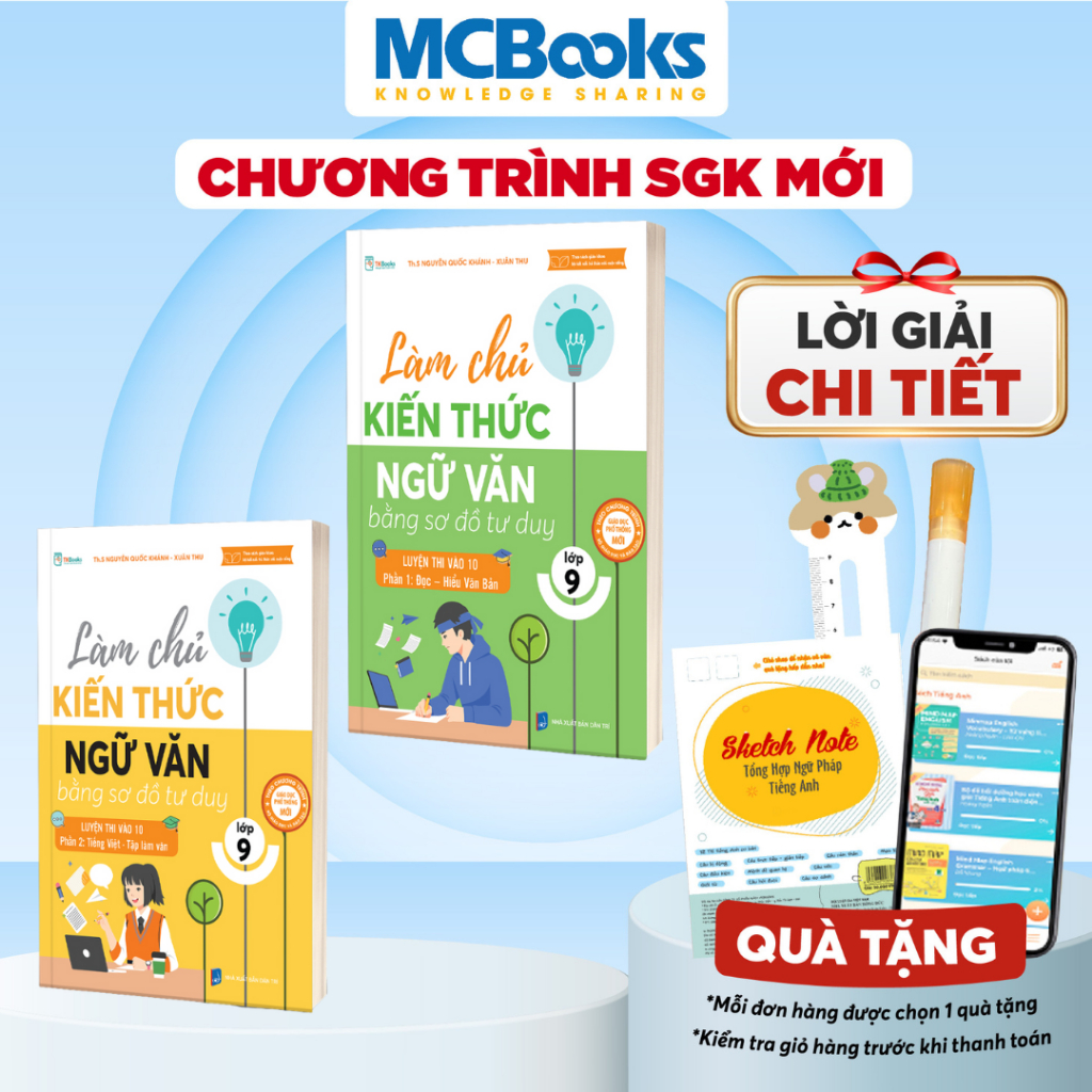 Sách - Ngữ Văn Lớp 9 Bằng Sơ Đồ Tư Duy – Luyện Thi Vào 10 - Phân loại lẻ/combo