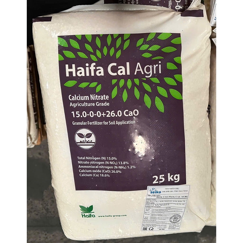Phân bón Haifa Canxi Agri trị nứt trái – chống thối đít – tan hoàn toàn – giúp trái hộc đều – chắc mô – không nghẹt béc