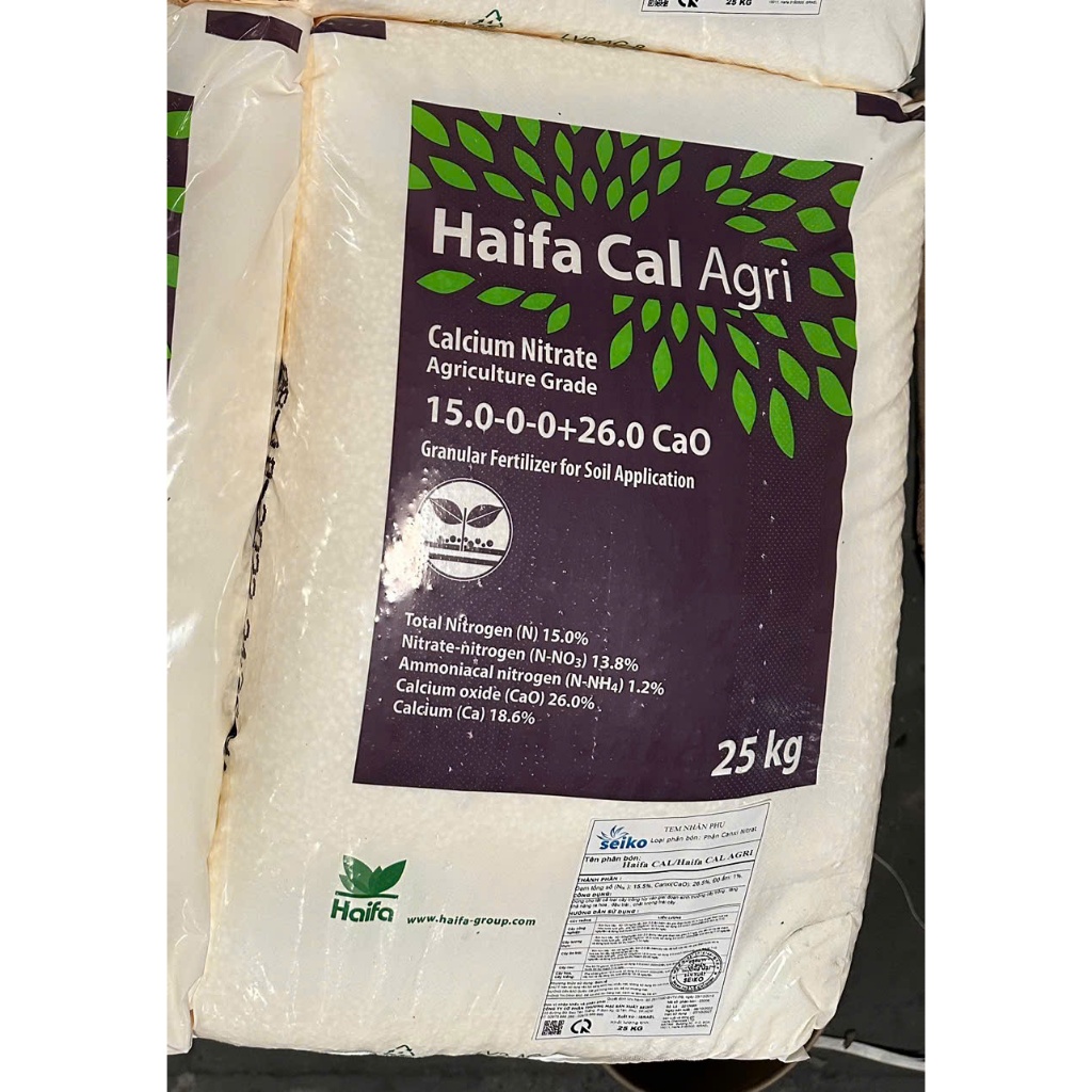 Phân bón Haifa Canxi Agri trị nứt trái – chống thối đít – tan hoàn toàn – giúp trái hộc đều – chắc mô – không nghẹt béc
