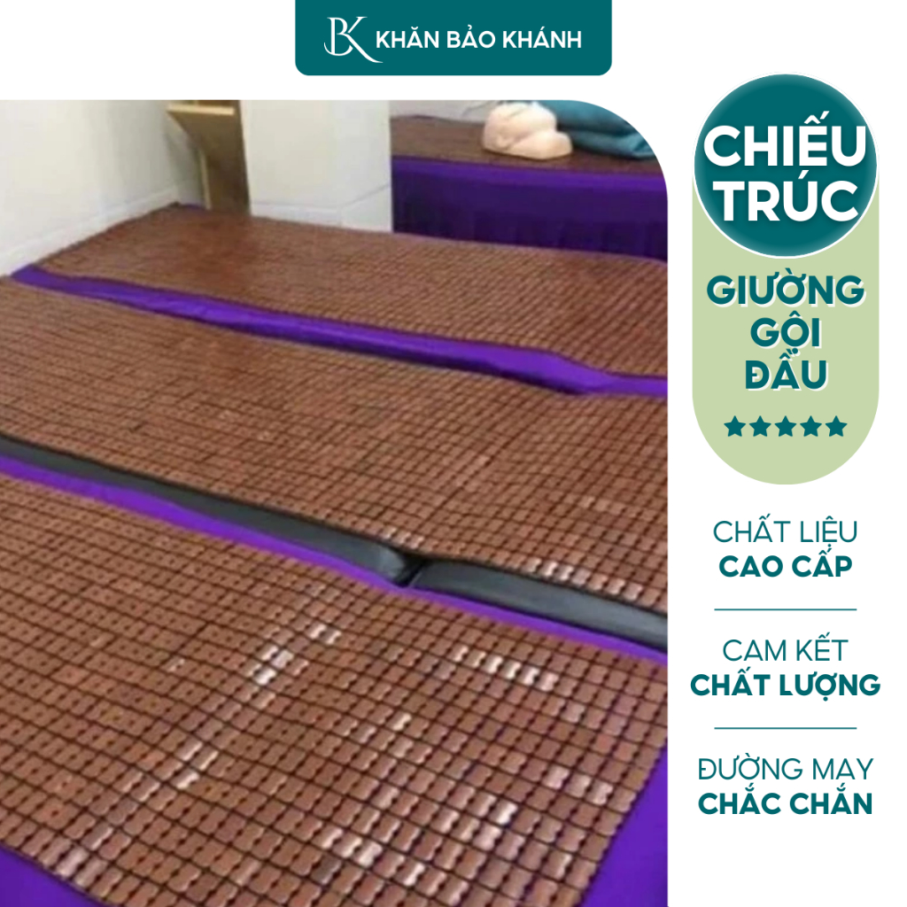 Chiếu trúc trải giường gội đầu spa - salon loại 1 cỡ ngang 60