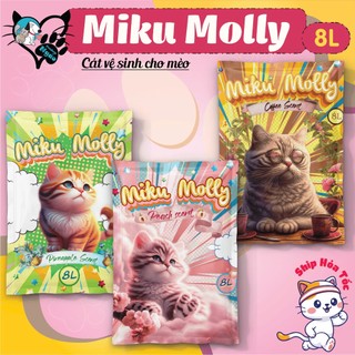 Cát vệ sinh cho mèo Miku Molly - cát vệ sinh đất cho mèo khử mùi, vón cục tốt - Ngáo Petshop
