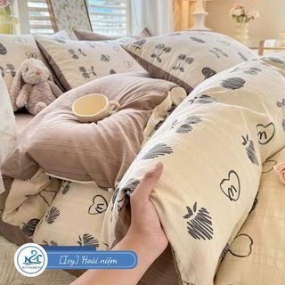 Bộ chăn ga gối Cloudy M2T Bedding , vỏ chăn mền, drap ga giường và 2 vỏ gối