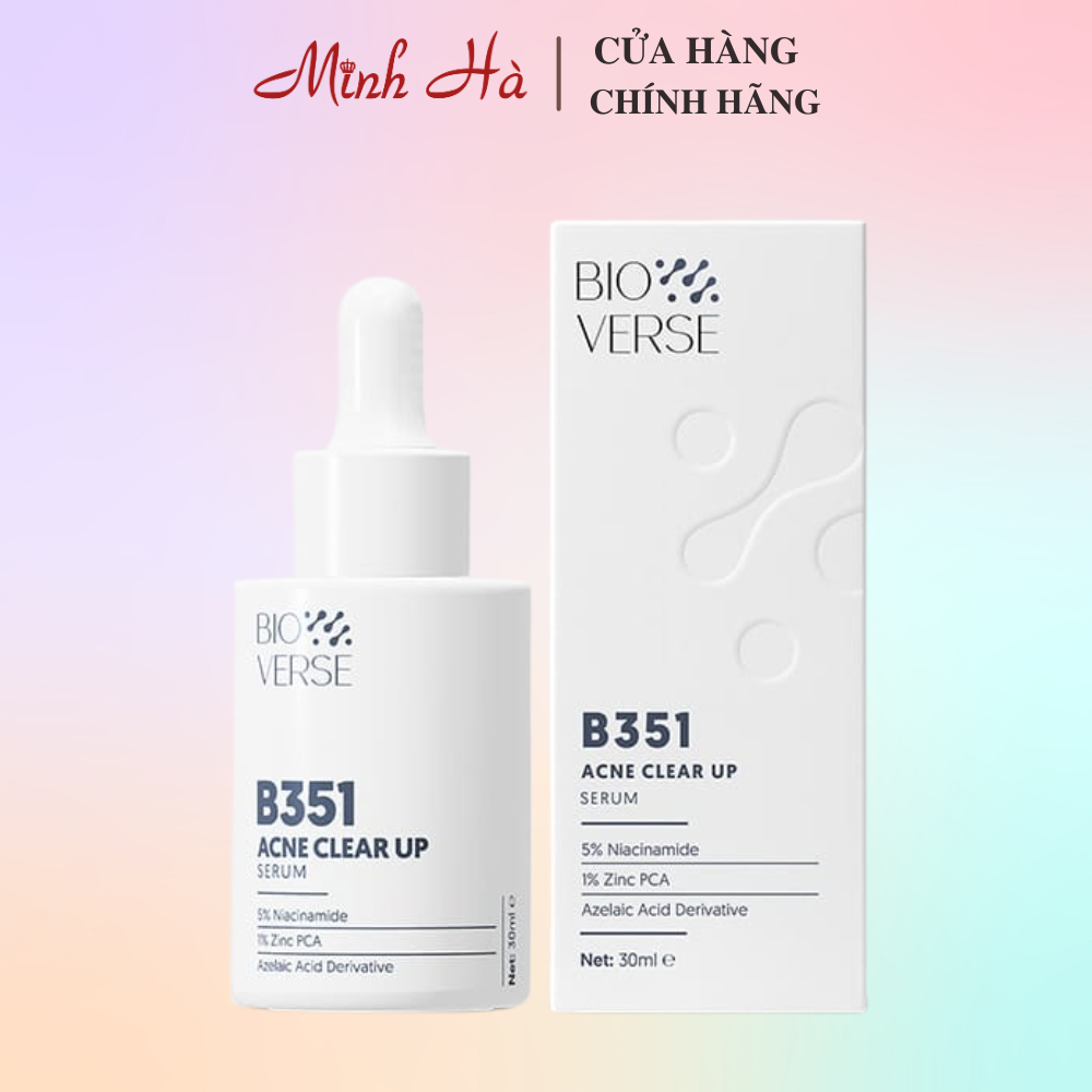 Ảnh Tinh chất Bioverse B351 Acne Clear up Niacinamide 5% + Zinc 1% 30ml hỗ trợ giảm mụn hiệu quả 1
