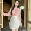 Áo sơ mi nữ tơ ánh kim bèo cổ buộc dây Hàn Quốc A2581 Kymie