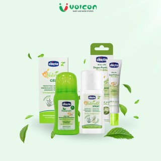 Bộ Sản Phẩm Chăm Sóc Da Bé Chicco Lăn Bôi Muỗi Và Xịt Xua Muỗi Chiết Xuất Tự Nhiên An Toàn Cho Trẻ